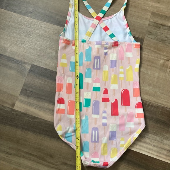 [Boden] Popsicle Stripe Print One Piece Swimsuit 8-9 Y - Picture 6 of 7
